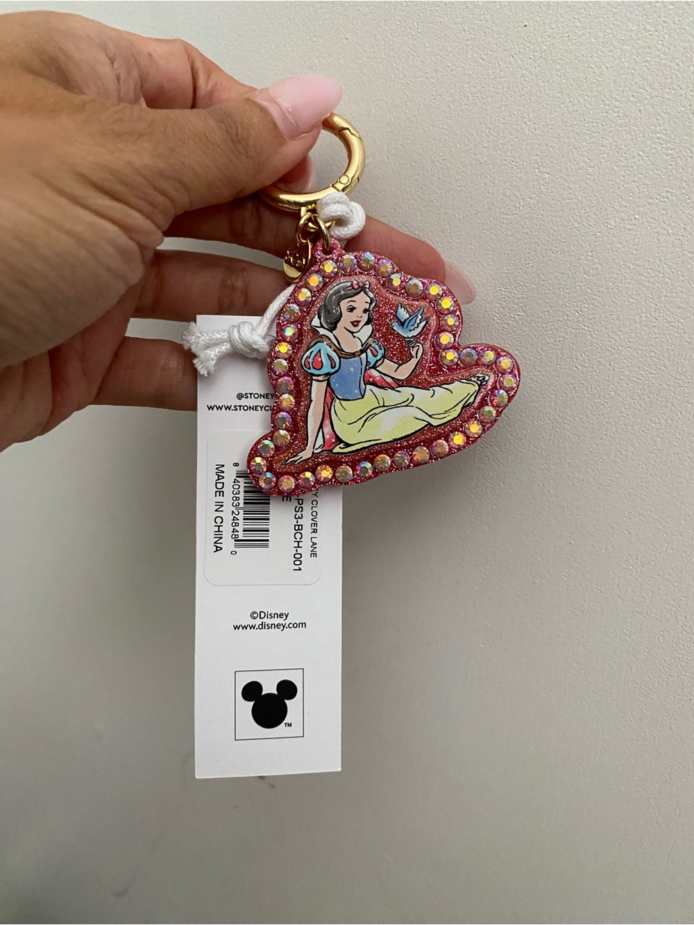 Stoney Clover Disney Princess Snow White Bag Keychain Charm - NWT